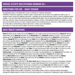 Vitamin tổng hợp cho phụ nữ trên 50 tuổi Swisse Women's Ultivite 50+ 60 viên 10 swisse womens ultivite 50 multivitamin 60 tablets supplement