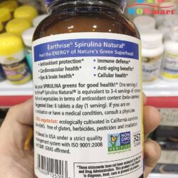 Tảo mặt trời tự nhiên Earthrise Spirulina Natural 500mg 360 viên 7 tao mat troi tu nhien earthrise spirulina natural 500mg 360 vien 3