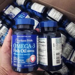Viên dầu cá Puritan's Pride Omega 3 Fish Oil 1000mg 100 viên 3 vien dau ca puritans pride omega 3 fish oil 1000mg 100 vien 120725 ka