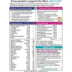 Viên uống bổ sung năng lượng và Vitamin cho nam giới Wellman Plus Omega 3,6,9 56 viên 5 vien uong bo sung nang luong va vitamin cho nam gioi wellman plus omega 369 56 vien knc