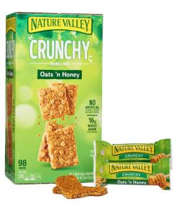Bánh yến mạch Nature Valley Crunchy Oats'n Honey Granola Bar 98 miếng (Thùng 2,06kg)