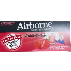 Viên sủi C Airborne Immune Support Vitamin C 1000mg 36 viên (Dâu) 10 cung cap vitamin c tu vien sui huong trai cay airborne immune support vitamin c 1000mg 36 vien berry 271023 ka