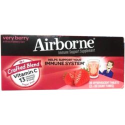 Viên sủi C Airborne Immune Support Vitamin C 1000mg 36 viên (Dâu) 11 cung cap vitamin c tu vien sui huong trai cay airborne immune support vitamin c 1000mg 36 vien berry 271023 kc