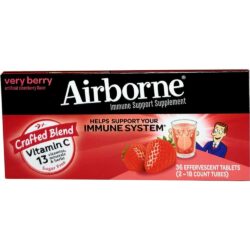 Viên sủi C Airborne Immune Support Vitamin C 1000mg 36 viên (Dâu) 12 cung cap vitamin c tu vien sui huong trai cay airborne immune support vitamin c 1000mg 36 vien berry 271023 ke