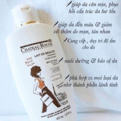 duong lam trang da cua phap chateau rouge paris lait de beaute 400ml knd