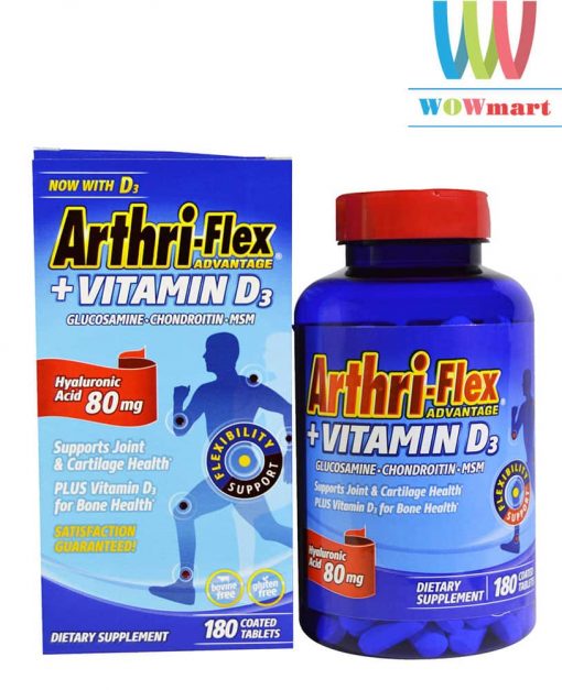 Hỗ trợ điều trị thoái hoá khớp Arthri Flex + Vitamin D3 180 viên