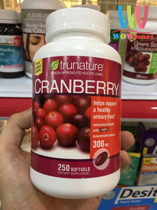 ho-tro-duong-tiet-nieu-va-chong-oxy-hoa-trunature-cranberry-300mg-250-vien-1