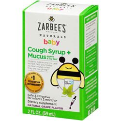 Siro ho, long đờm hương nho cho trẻ Zarbee's Baby Cough Syrup + Mucus 59ml 5 Siro trị ho, long đờm hương nho cho trẻ Zarbee's Baby Cough Syrup + Mucus 59ml