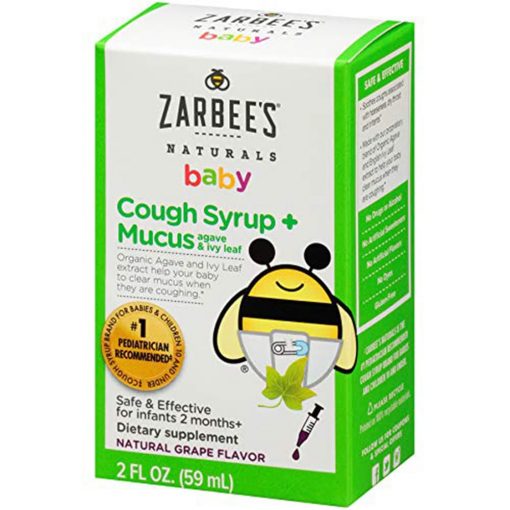Siro trị ho, long đờm hương nho cho trẻ Zarbee's Baby Cough Syrup + Mucus 59ml