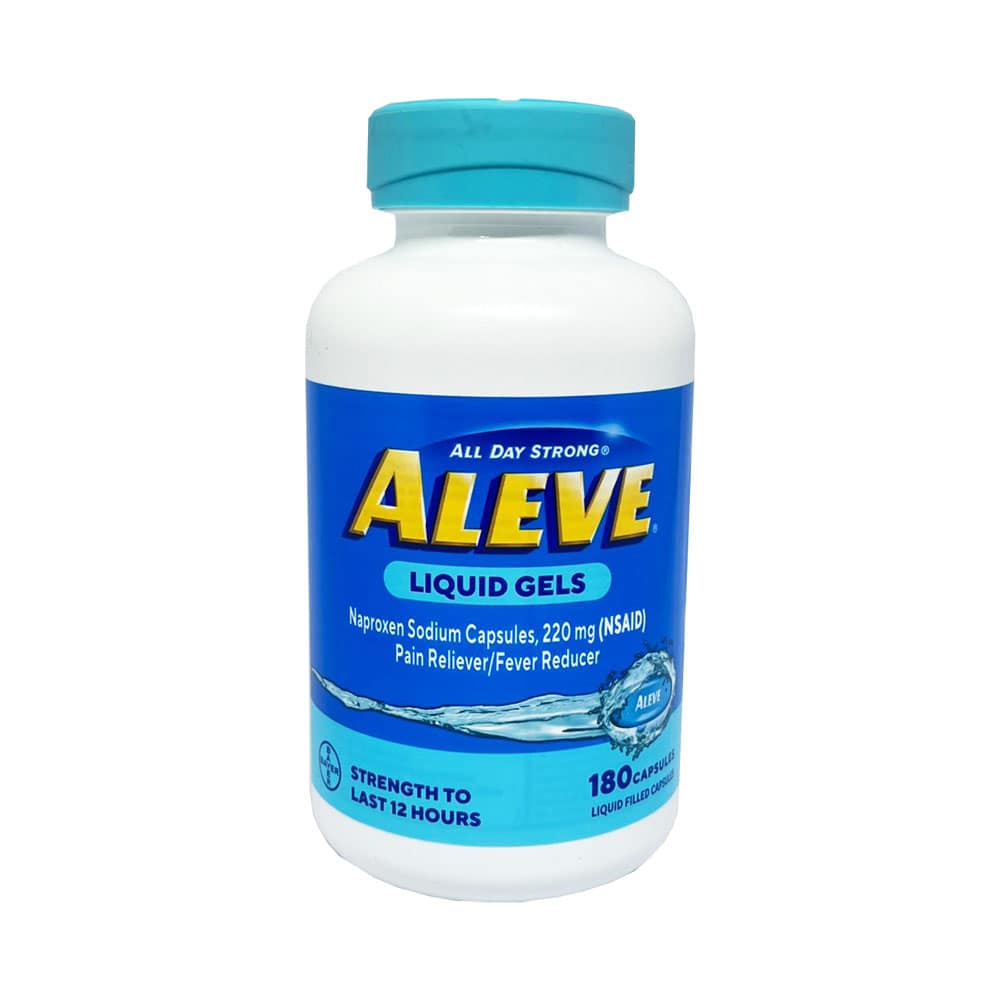 Viên uống Aleve Pain Reliever Naproxen Sodium 220mg 180 Liquid Gels