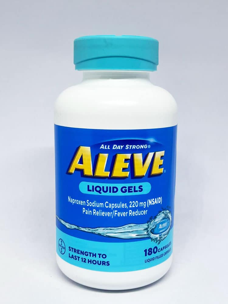 Viên uống Aleve Pain Reliever Naproxen Sodium 220mg 180 Liquid Gels - Ảnh 2