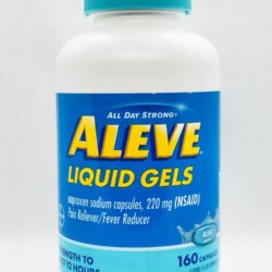 Viên uống Aleve Pain Reliever Naproxen Sodium 220mg 160 Liquid Gels 6 thuoc giam cac con dau nhuc nhanh aleve pain reliever 160 vien knd