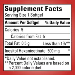 Viên uống giảm cholesterol trong máu Nature Made Flush-Free Niacin 500 mg 120 viên 3 thuoc-giam-cholesterol-trong-mau-nature-made-flush-free-niacin-500-mg-120-vien-facts