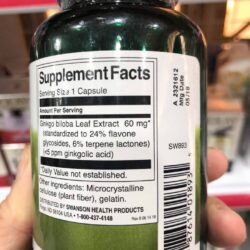 Viên uống tăng cường trí nhớ Swanson Ginkgo Biloba Extract 24% 60mg 240 viên 7 thuoc tang cuong tri nho swanson ginkgo biloba extract 24 60mg 240 vien 6963