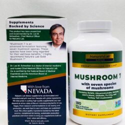 Tăng hệ miễn dịch chiết xuất từ 7 loại nấm Nature's Lab Mushroom 7 1500mg 180 viên 12 thuoc tang mien dich chiet xuat tu 7 loai nam natures lab mushroom 7 1500 mg 180 vien knd