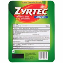 Viên chống dị ứng Zyrtec Antihistamine Allergy 10mg 2x50 viên 5 Viên chống dị ứng Zyrtec Allergy 10mg 100 viên