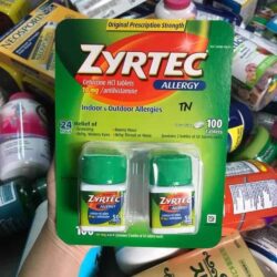 Viên chống dị ứng Zyrtec Antihistamine Allergy 10mg 2x50 viên 6 Viên chống dị ứng Zyrtec Allergy 10mg 100 viên