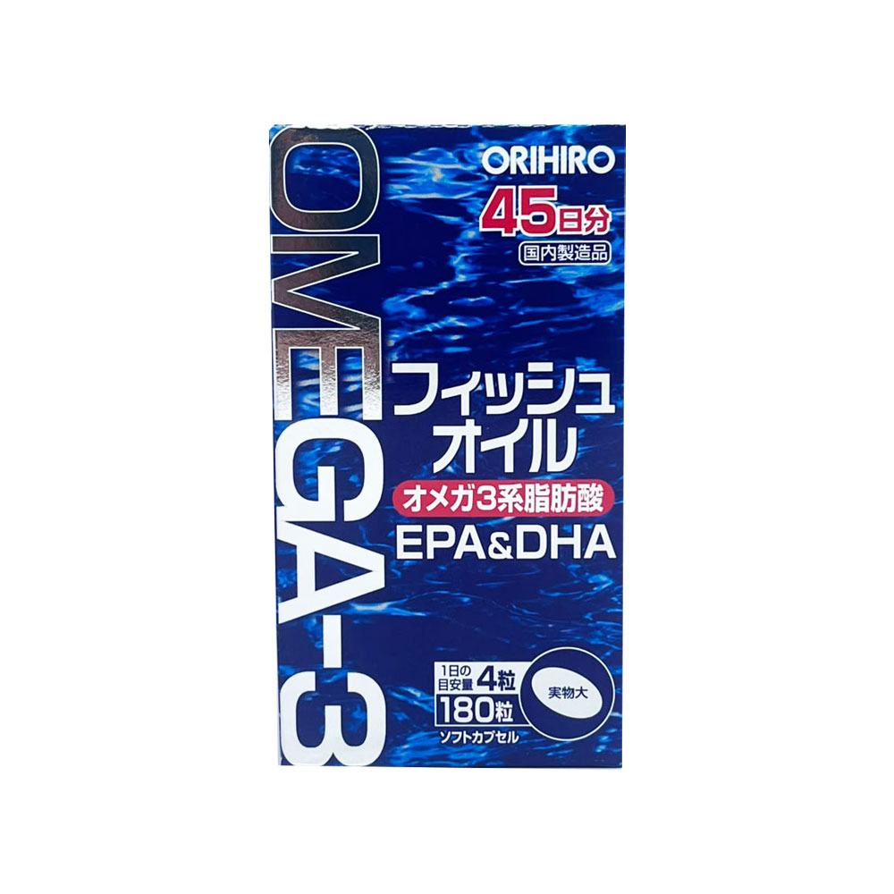 Viên uống hỗ trợ tim mạch và trí não từ Orihiro Omega-3 EPA/ DHA 180 viên