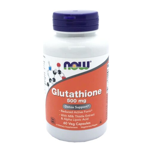 Viên uống trắng da nội sinh NOW Glutathione 500 mg 60 viên