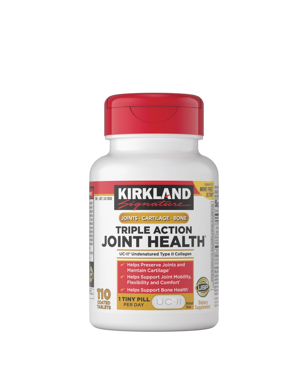 Viên uống UC II hỗ trợ khớp Kirkland Signature Triple Action Joint Health 110 viên 1 Viên uống UC II hỗ trợ khớp Kirkland Signature Triple Action Joint Health 110 viên