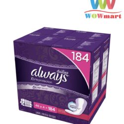 Băng vệ sinh hằng ngày Always Dailies Xtra Protection mẫu mới 184 miếng