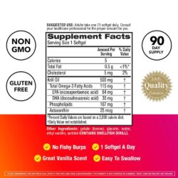 Dầu nhuyễn thể (dầu tôm) MegaRed Extra Strength Omega-3 Krill Oil 500mg 90 Softgels 10 dau tom bo tim mach schiff megared extra strength krill oil 500 mg 90 vien 020524 kb