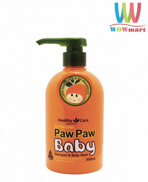 goi-tam-2-trong-1-cho-tre-em-healthy-care-paw-paw-baby-shampoo-body-wash-500ml