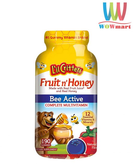 keo-bo-lil-critters-fruit-n-honey-bee-active-multivitamin-190-vien