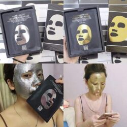 Mặt nạ vảy rắn vàng Lisu phục hồi và làm trắng da của Hàn Quốc Lisu Gold Mask Hộp 5 miếng 7 lisu gold mask 2