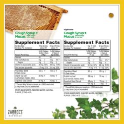 Siro ho cho bé Zarbee's Natural Children's Syrup + Mucus Day & Night 355ml 4 siro tri ho va dam cho tren 2 tuoi zarbees natural childrens syrup mucus day night 355ml supplement fact