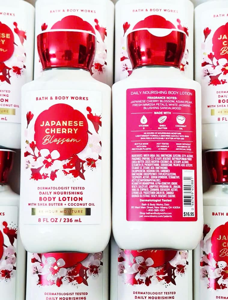 Sữa dưỡng thể Bath & Body Works Body Lotion Daily Nourishing Japanese Cherry Blossom 236ml - Ảnh 2