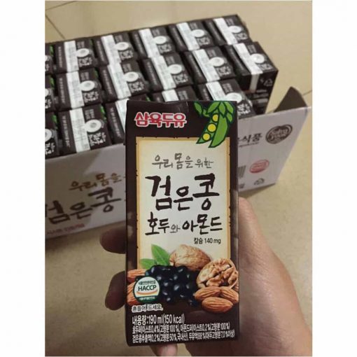 Sữa hạt óc chó đậu đen hạnh nhân Hàn Quốc hộp 190ml x24