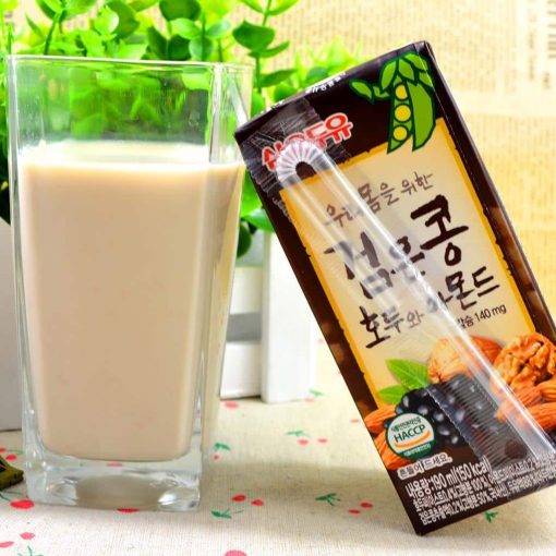 Sữa hạt óc chó đậu đen hạnh nhân Hàn Quốc hộp 190ml x24