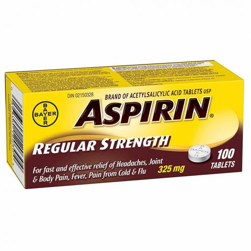 Thuốc giảm đau Bayer Aspirin Concentration Regular 325mg 24 viên