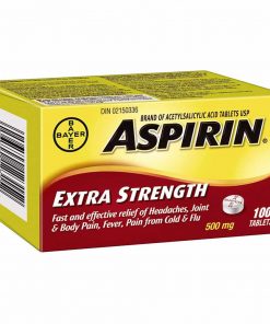 Thuốc giảm đau Bayer Aspirin Extra Strength 500mg 100 viên