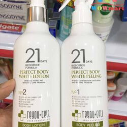 Bộ đôi dưỡng trắng toàn thân Reyou-Cell 21 Days Perfect Body White Peeling & Lotion 250ml x2 8 bo doi duong trang toan reyou cell 21 days perfect body white peeling lotion 250ml x2 3