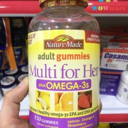 Kẹo bổ sung Vitamin cho phụ nữ Nature Made Multi For Her Plus Omega-3 Adult 150 Gummies 9 keo bo sung vitamin tong hop cho nu gioi nature made multi plus omega 3 adult gummies 90 vien 1
