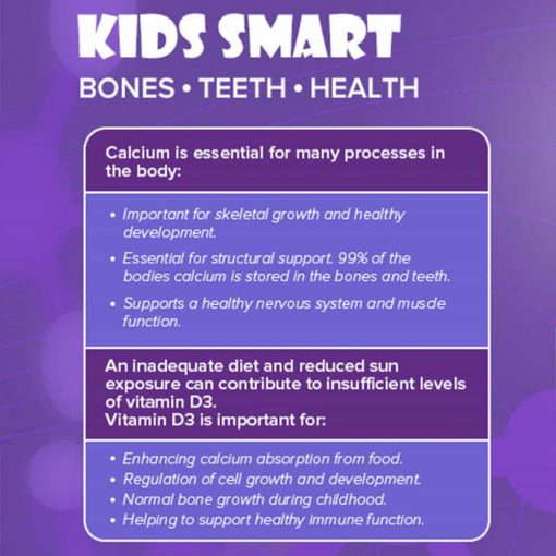 Kẹo dẻo bổ sung Canxi+D3 cho bé Kids Smart Calcium+D3 50 Gummies