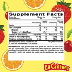 keo gau bo sung canxi cho tre em lil critter calcium d3 gummy bears 150 vien 81123 kd