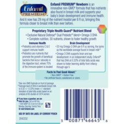 Sữa bột Enfamil dành cho bé 0-3 tháng Enfamil Premium Non-GMO Infant Formula Newborn 629g 10 sua bot enfamil danh cho 0 3 thang enfamil non gmo premium infant formula newborn 629g sup