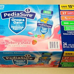 Sữa Pediasure nước hương dâu Pediasure Grow & Gain Strawberry Shake Thùng x24 chai 11 sua pediasure nuoc huong dau pediasure grow gain strawberry shake thung 24 chai kni