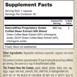 Viên uống giảm cân Nature Wise Green Coffee Bean 800mg 60 viên 7 thuoc giam can nature wise green coffee bean 800mg 60 vien sup1