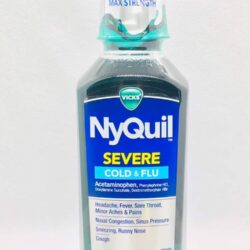 Siro Vicks NyQuil Cold & Flu Severe 354ml (Original) 7 thuoc tri cam ho vicks nyquil cold flu nighttime relief 354ml knd