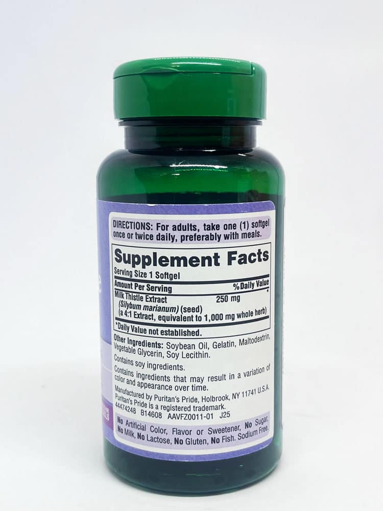 Viên uống giải độc gan Puritan's Pride Milk Thistle Extract 1000mg 90 viên - Ảnh 3
