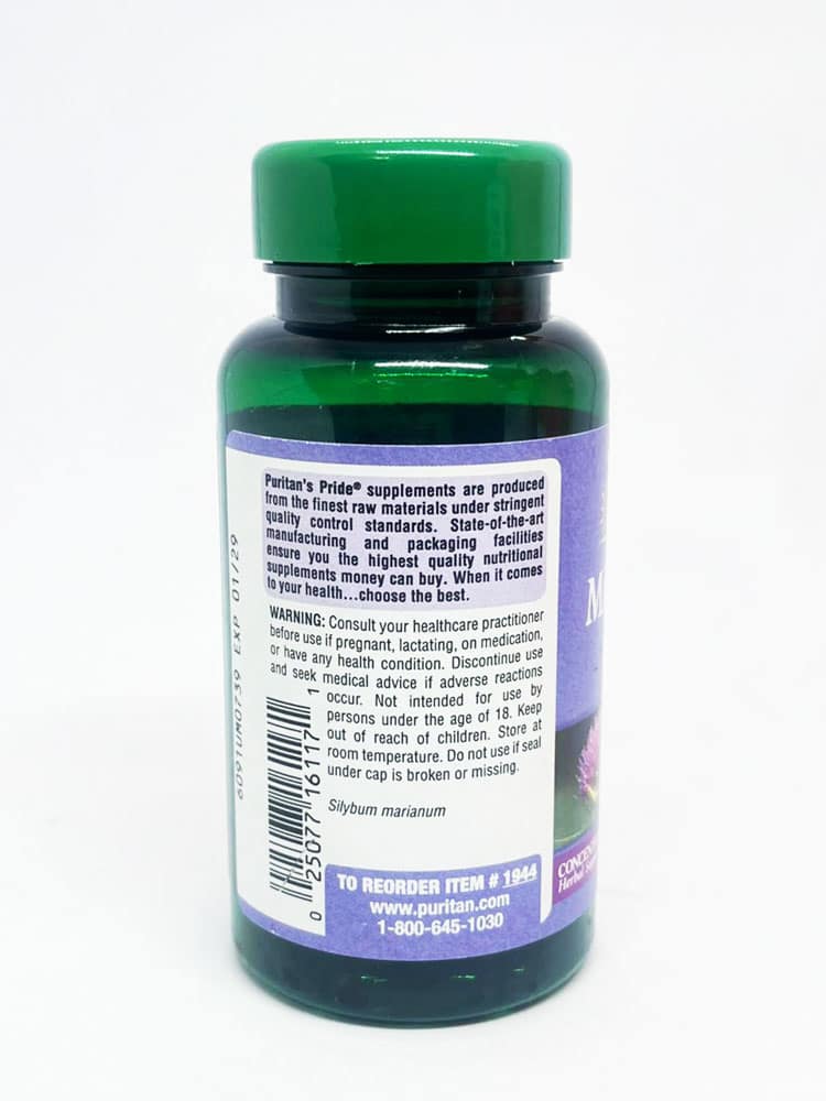 Viên uống giải độc gan Puritan's Pride Milk Thistle Extract 1000mg 90 viên - Ảnh 4