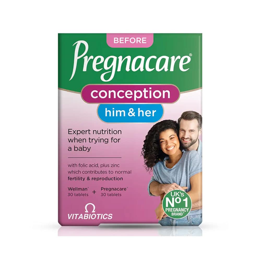 Viên uống tăng khả năng thụ thai cho cả nam và nữ Vitabiotics Pregnacare Him & Her Conception 60 viên