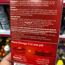 Dầu nhuyễn thể (dầu tôm) Schiff MegaRed Ultra Krill Oil 750mg 80 viên 8 megared tot cho tim mach schiff megared ultra krill oil 750mg 80 vien 1413