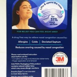 Miếng dán thông mũi, chống ngáy Breathe Right Extra Clear Transparent 44 miếng (Xanh lơ) 12 mieng dan mui chong gay ngay khi ngu breathe right 44 mieng 120124 kb