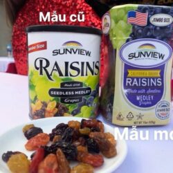 Nho khô Mỹ không hạt Sunview Raisins Jumbo Size 425g 13 nho kho khong hat sunview raisins jumbo size 425g 190425 kf