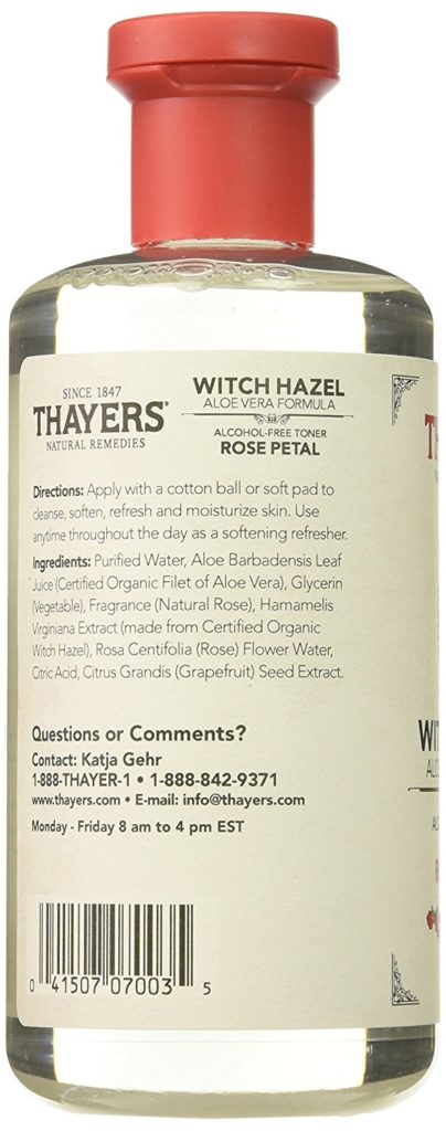 Nước hoa hồng Thayer Witch Hazel Rose Petal 355ml